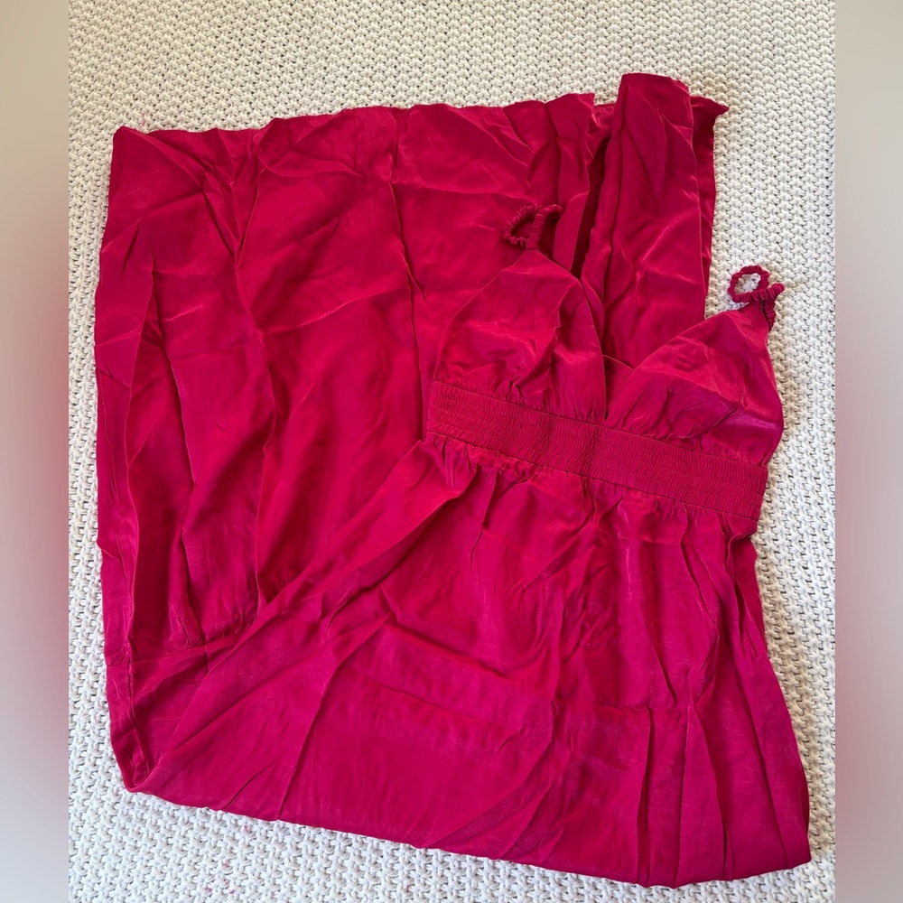 Pink/watermelon color forever 21 maxi dress